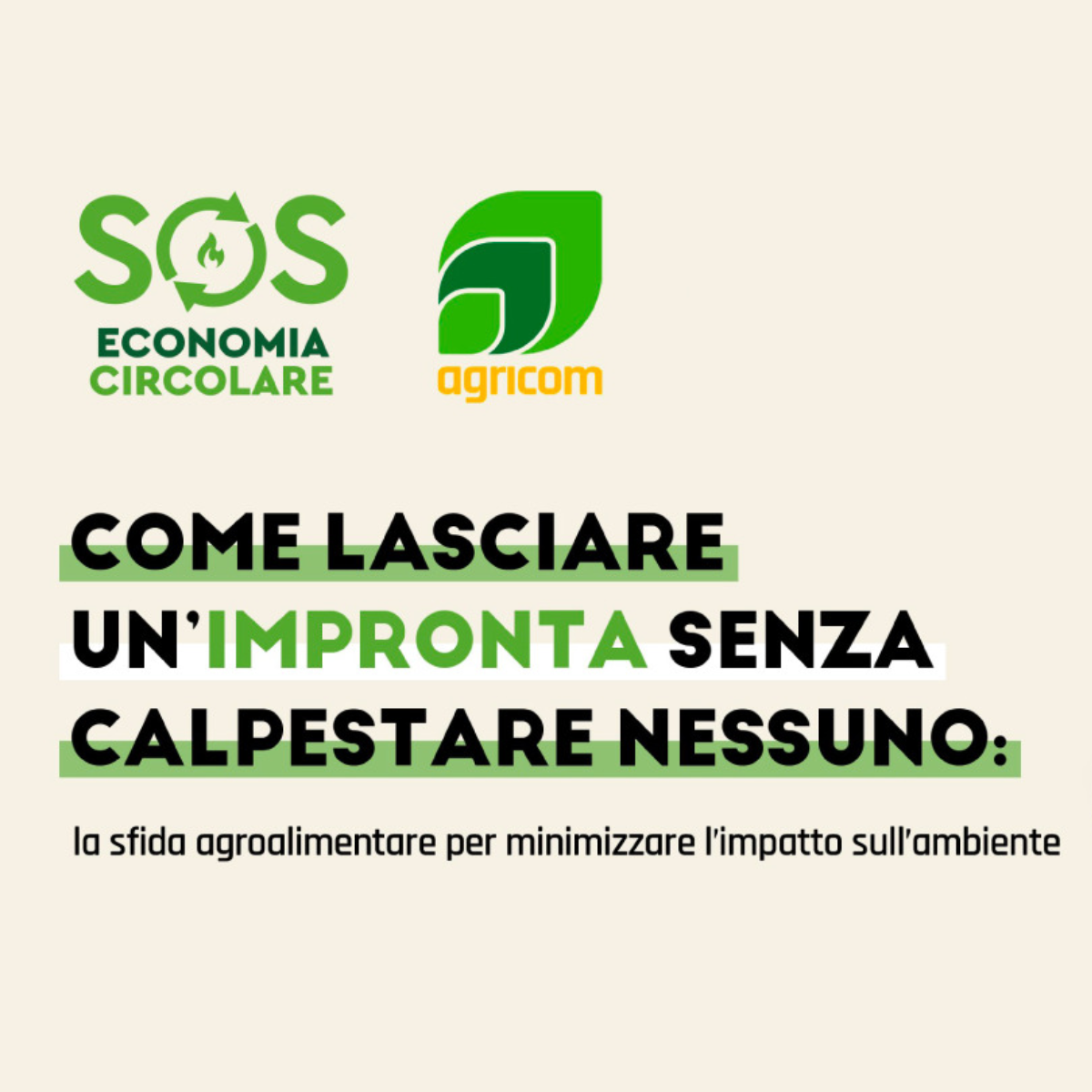 28/9 | SOS ECONOMIA CIRCOLARE: Come Lasciare Un’impronta Senza Calpestare Nessuno